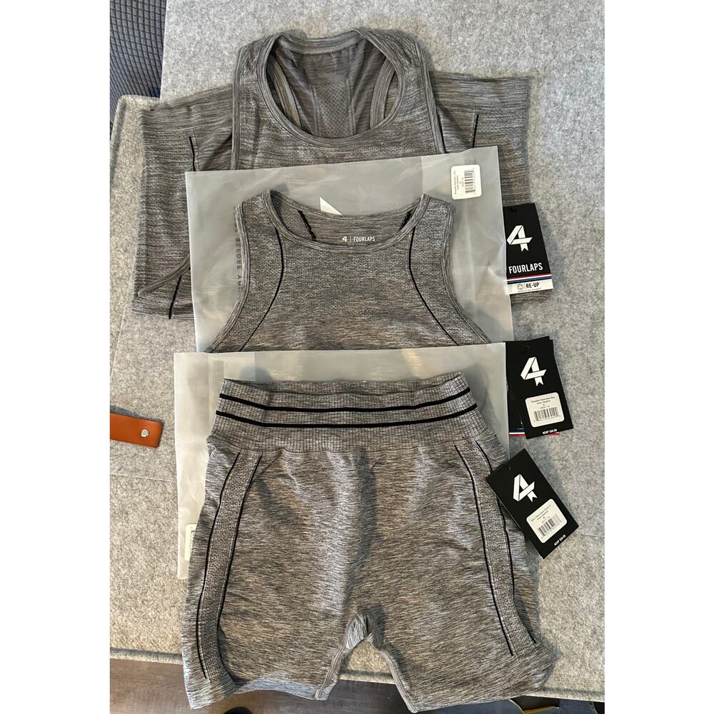 NWT Women's 3 Piece Workout Set Shorts/Bra/Tank Size XL